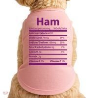 Funny Thanksgiving Christmas Ham Food Nutrition Facts Doggie Tank thumb 0