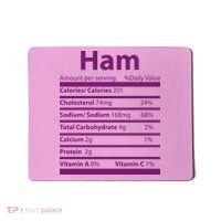 Funny Thanksgiving Christmas Ham Food Nutrition Facts Mousepad thumb 0