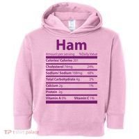 Funny Thanksgiving Christmas Ham Food Nutrition Facts Toddler Hoodie thumb 0