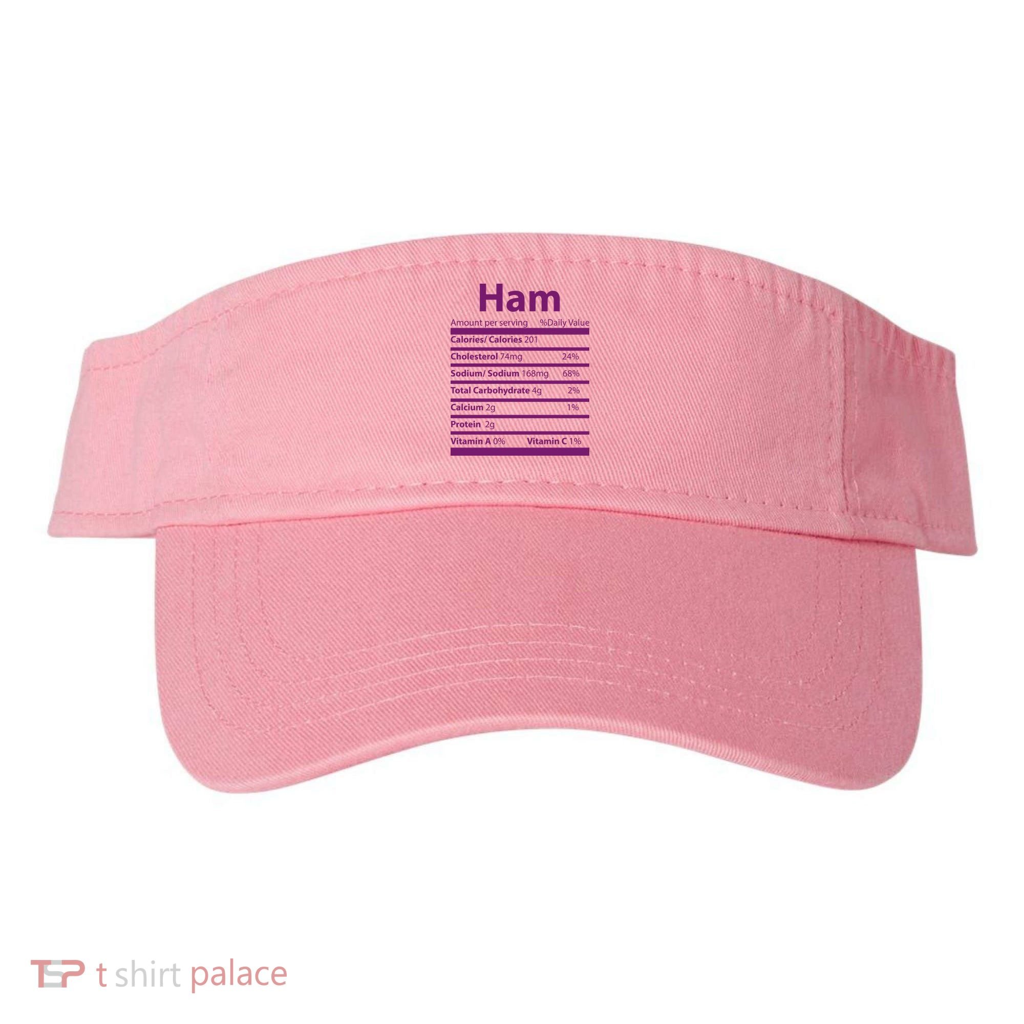 Funny Thanksgiving Christmas Ham Food Nutrition Facts Visor