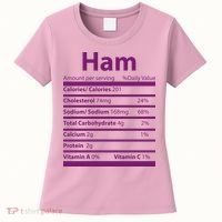 Funny Thanksgiving Christmas Ham Food Nutrition Facts Women's T-Shirt thumb 0