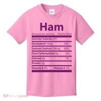 Funny Thanksgiving Christmas Ham Food Nutrition Facts Kids T-Shirt thumb 0