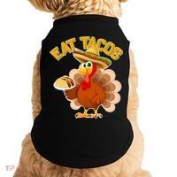 Funny Thanksgiving Eat Tacos Doggie Tank thumb 0