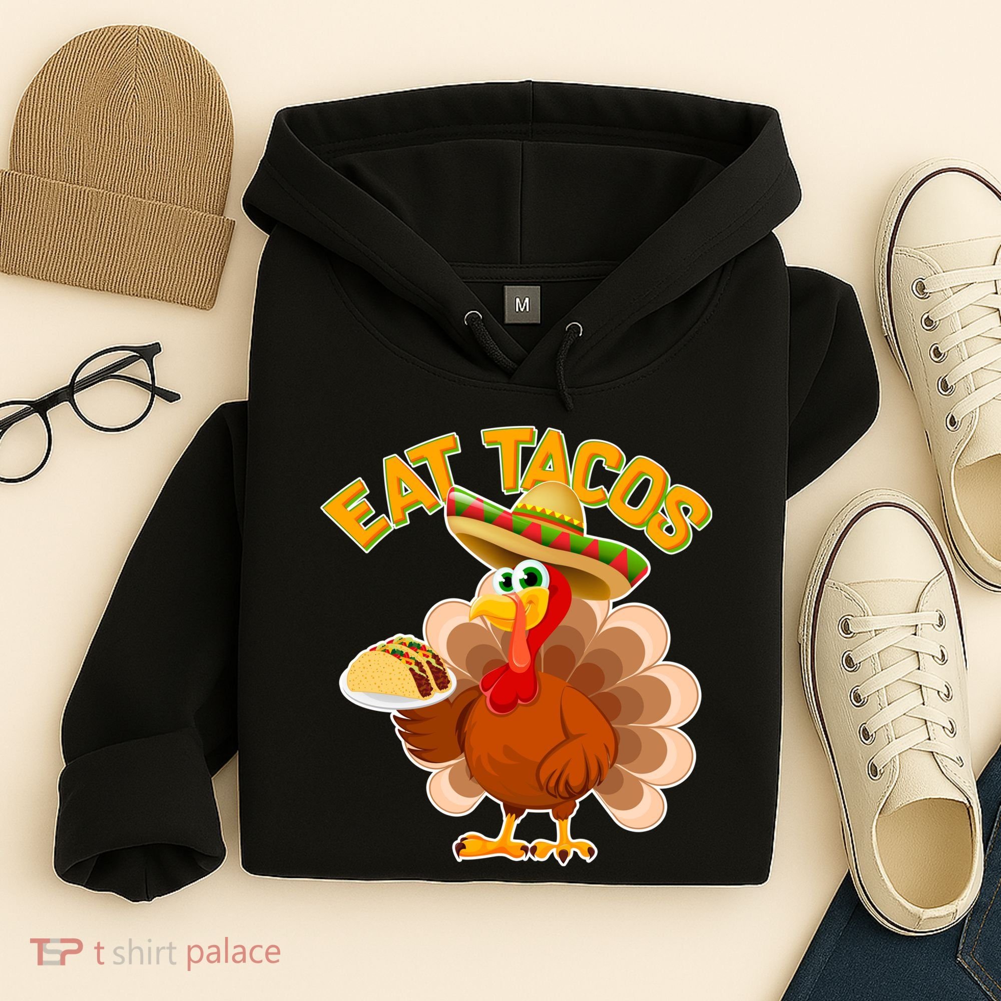 Funny Thanksgiving Eat Tacos Hoodie