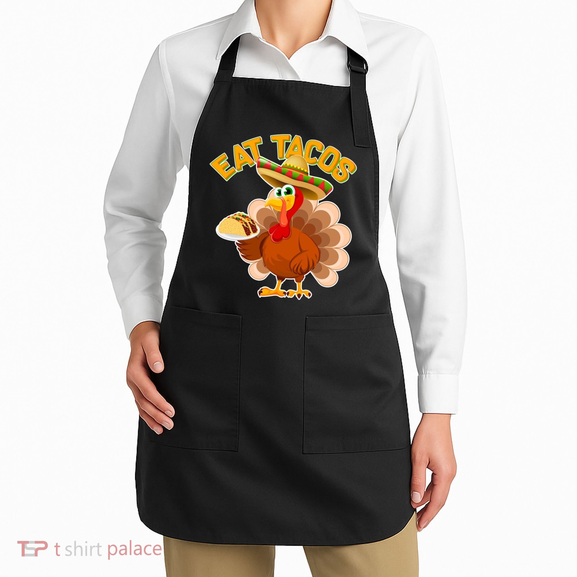 Funny Thanksgiving Eat Tacos Apron