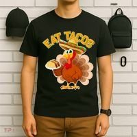 Funny Thanksgiving Eat Tacos T-Shirt thumb 6