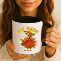 Funny Thanksgiving Eat Tacos Coffee Mug thumb 3