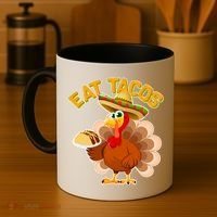 Funny Thanksgiving Eat Tacos Coffee Mug thumb 4