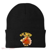 Funny Thanksgiving Eat Tacos Beanie thumb 0