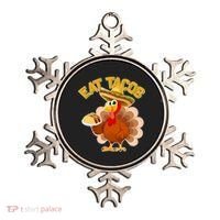 Funny Thanksgiving Eat Tacos Ornament thumb 0