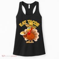 Funny Thanksgiving Eat Tacos Women's Tank Top thumb 0