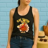 Funny Thanksgiving Eat Tacos Women's Tank Top thumb 2