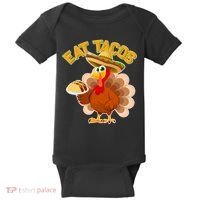 Funny Thanksgiving Eat Tacos Baby Bodysuit thumb 0