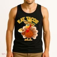 Funny Thanksgiving Eat Tacos Tank Top thumb 3