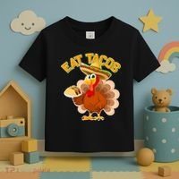 Funny Thanksgiving Eat Tacos Toddler T-Shirt thumb 3
