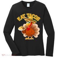 Funny Thanksgiving Eat Tacos Women's Long Sleeve Shirt thumb 0