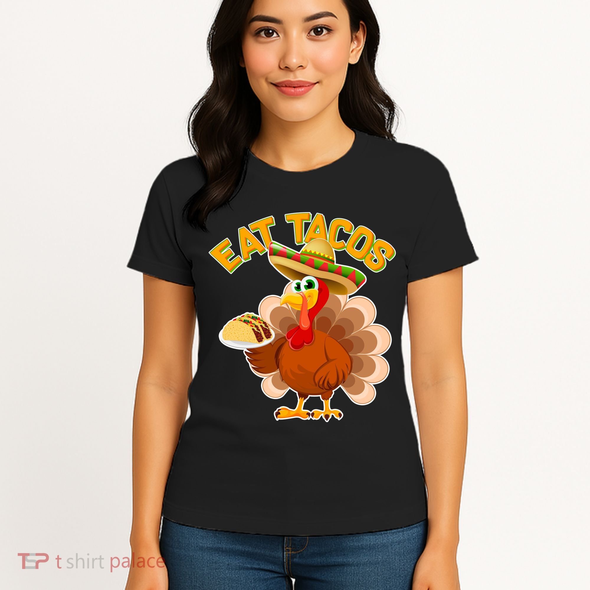 Funny Thanksgiving Eat Tacos Women's T-Shirt
