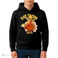 Funny Thanksgiving Eat Tacos Kids Hoodie thumb 4