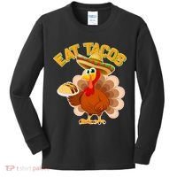 Funny Thanksgiving Eat Tacos Kids Long Sleeve Shirt thumb 0