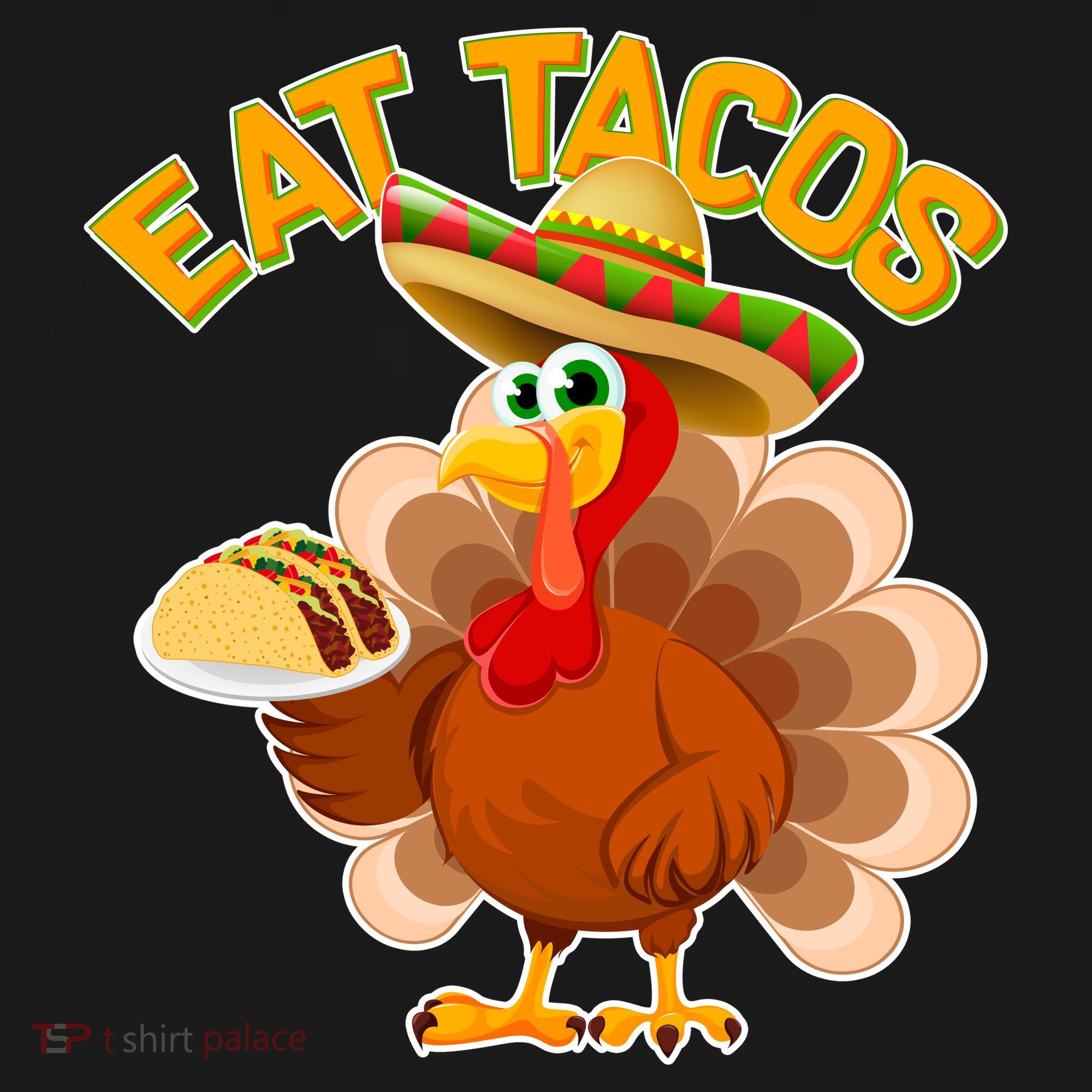 Funny Thanksgiving Eat Tacos Kids Long Sleeve Shirt