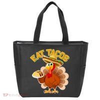 Funny Thanksgiving Eat Tacos Tote Bag thumb 0