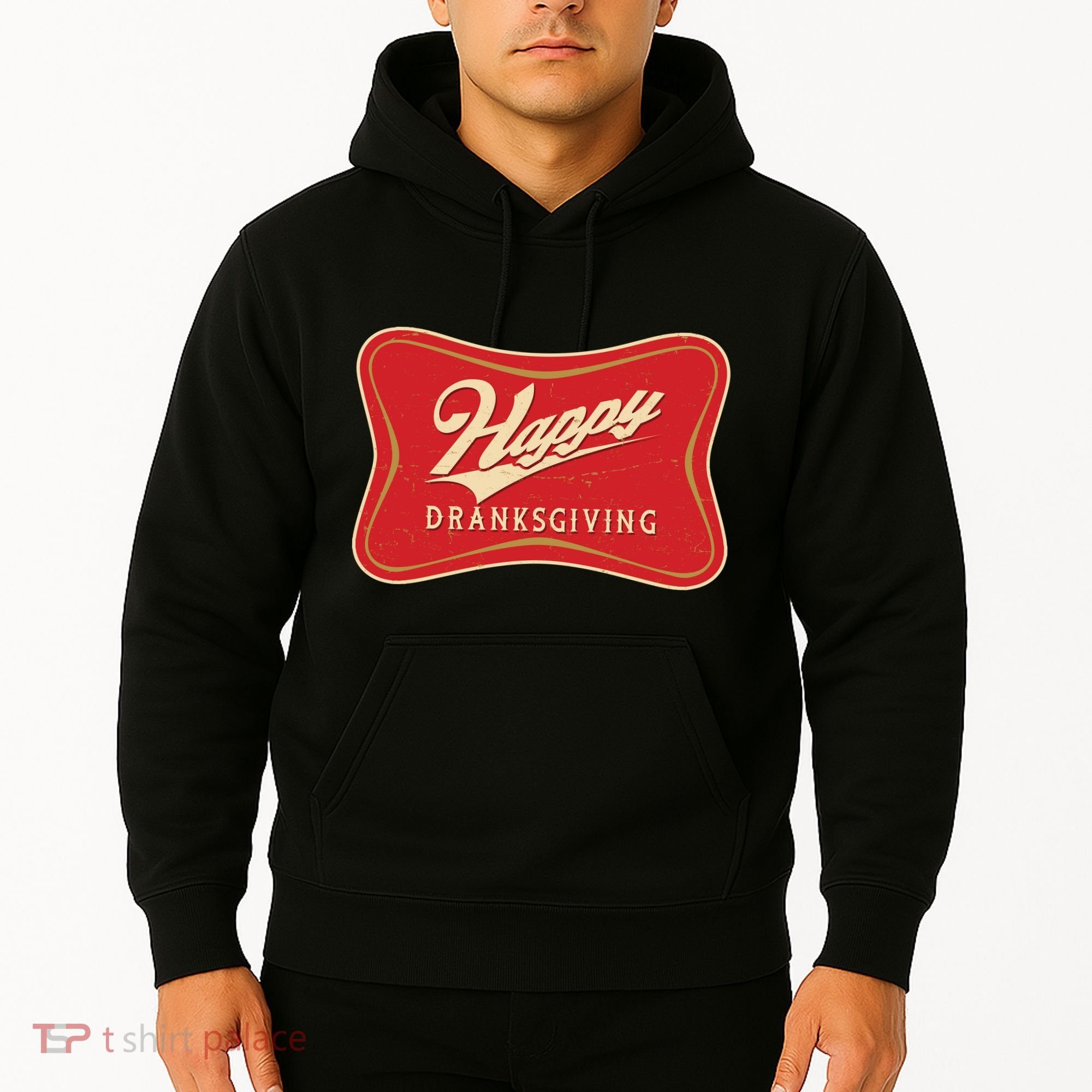 Funny Thanksgiving Happy Dranksgiving Beer Label Hoodie