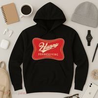 Funny Thanksgiving Happy Dranksgiving Beer Label Hoodie thumb 3