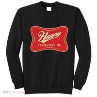 Funny Thanksgiving Happy Dranksgiving Beer Label Sweatshirt thumb 0