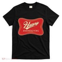 Funny Thanksgiving Happy Dranksgiving Beer Label T-Shirt thumb 0