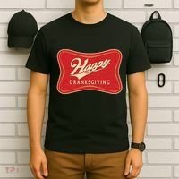 Funny Thanksgiving Happy Dranksgiving Beer Label T-Shirt thumb 6