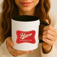 Funny Thanksgiving Happy Dranksgiving Beer Label Coffee Mug thumb 3