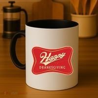Funny Thanksgiving Happy Dranksgiving Beer Label Coffee Mug thumb 4