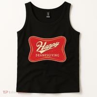 Funny Thanksgiving Happy Dranksgiving Beer Label Tank Top thumb 2