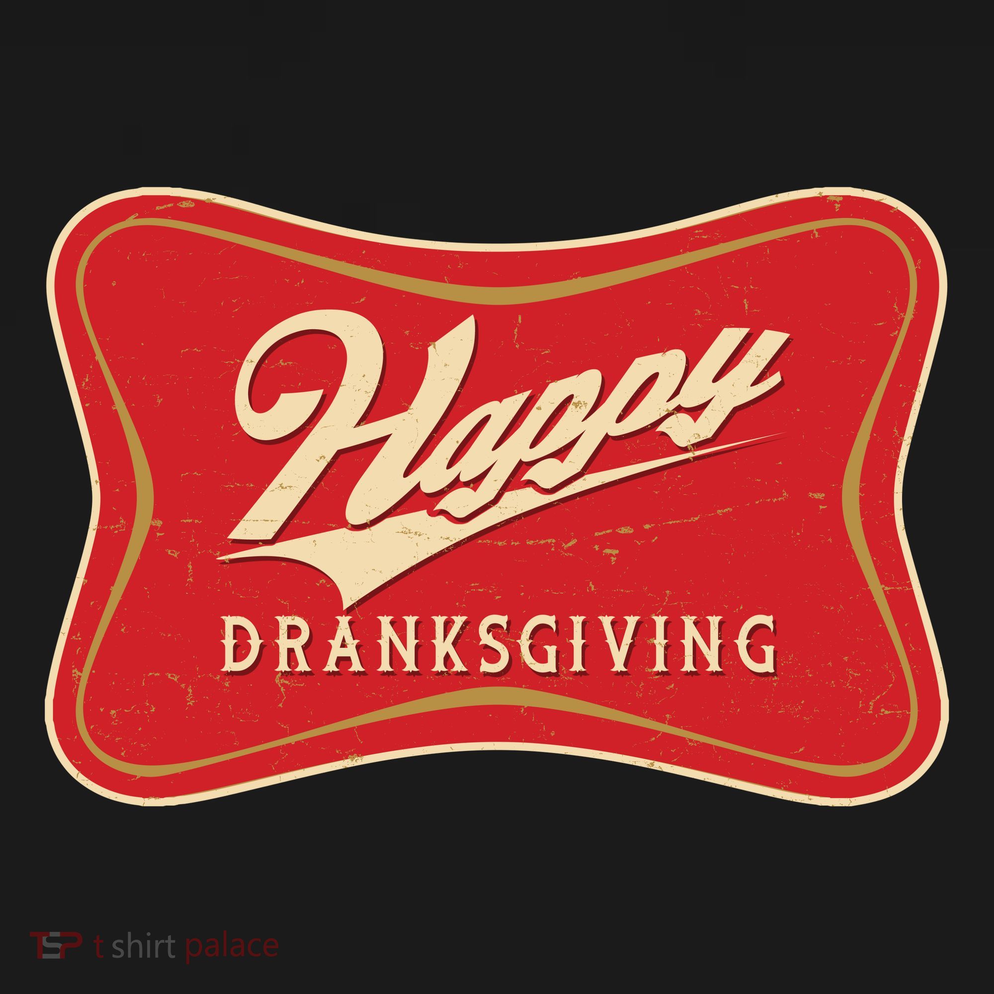 Funny Thanksgiving Happy Dranksgiving Beer Label Tank Top