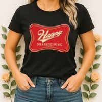 Funny Thanksgiving Happy Dranksgiving Beer Label Women's T-Shirt thumb 2