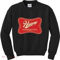 Funny Thanksgiving Happy Dranksgiving Beer Label Kids Sweatshirt thumb 0