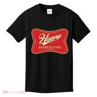 Funny Thanksgiving Happy Dranksgiving Beer Label Kids T-Shirt thumb 0