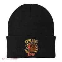 Funny Thanksgiving It's Leg Day Beanie thumb 0