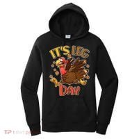Funny Thanksgiving It's Leg Day Women's Hoodie thumb 0