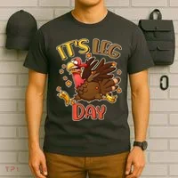 Funny Thanksgiving It's Leg Day T-Shirt thumb 6