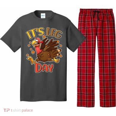 Funny Thanksgiving It's Leg Day Pajama Set