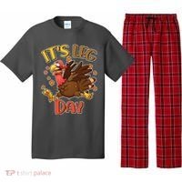 Funny Thanksgiving It's Leg Day Pajama Set thumb 0