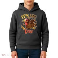 Funny Thanksgiving It's Leg Day Kids Hoodie thumb 4
