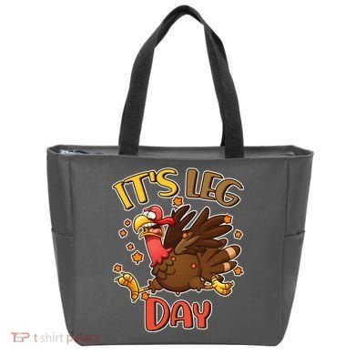 Funny Thanksgiving It's Leg Day Tote Bag
