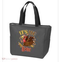 Funny Thanksgiving It's Leg Day Tote Bag thumb 3