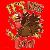 Funny Thanksgiving It's Leg Day Santa Hat thumb 1