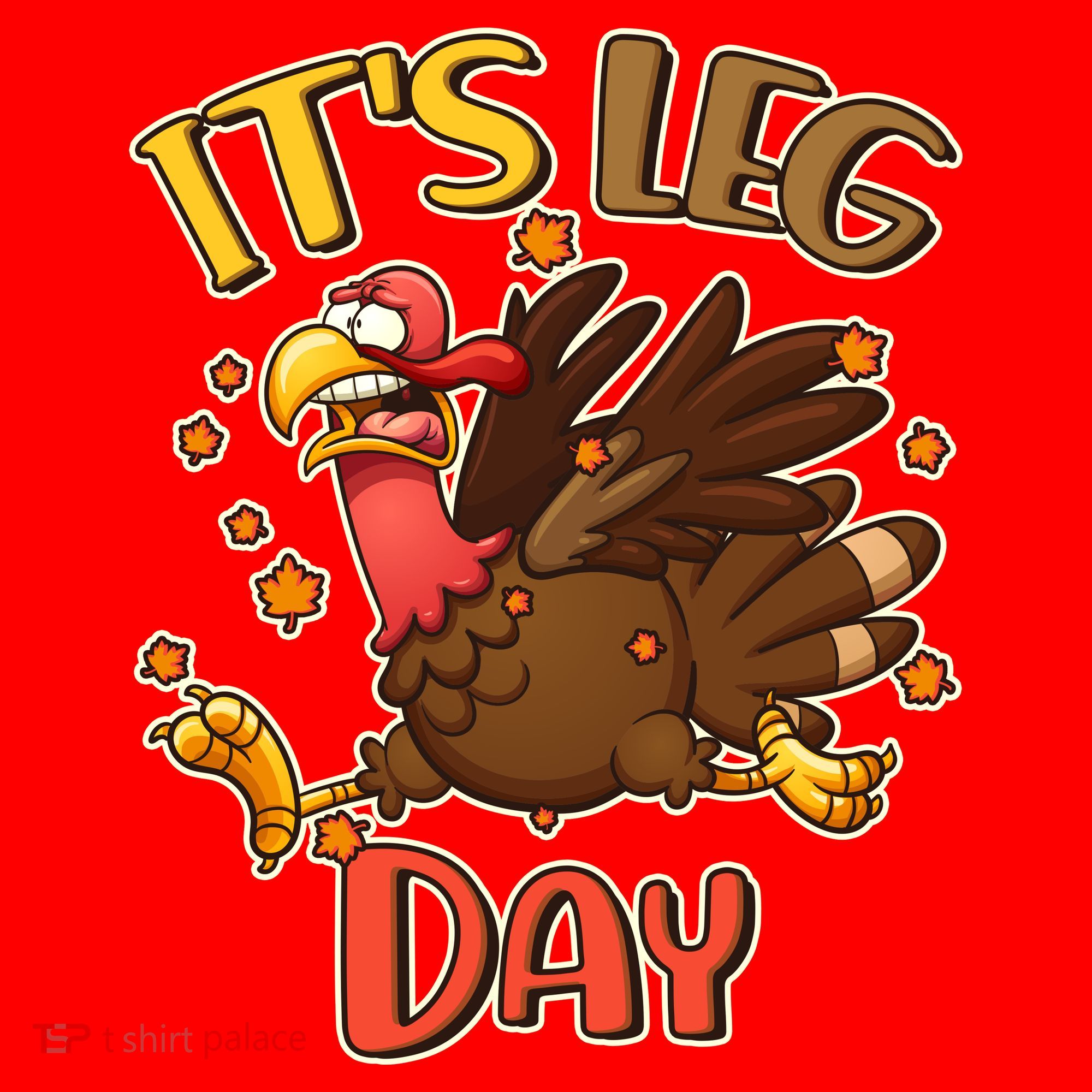 Funny Thanksgiving It's Leg Day Santa Hat