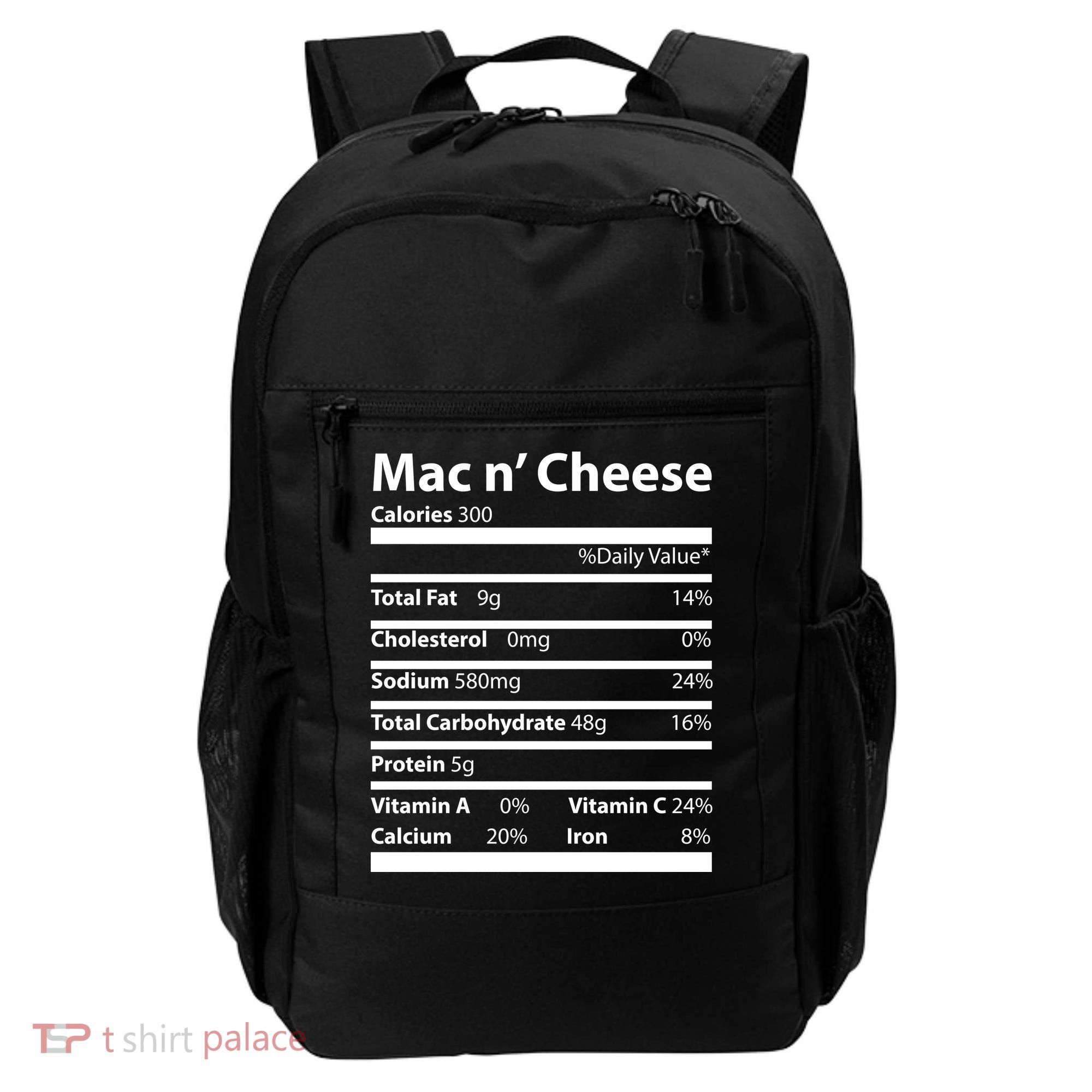 Funny Thanksgiving Mac N Cheese Nutrients Facts Backpack