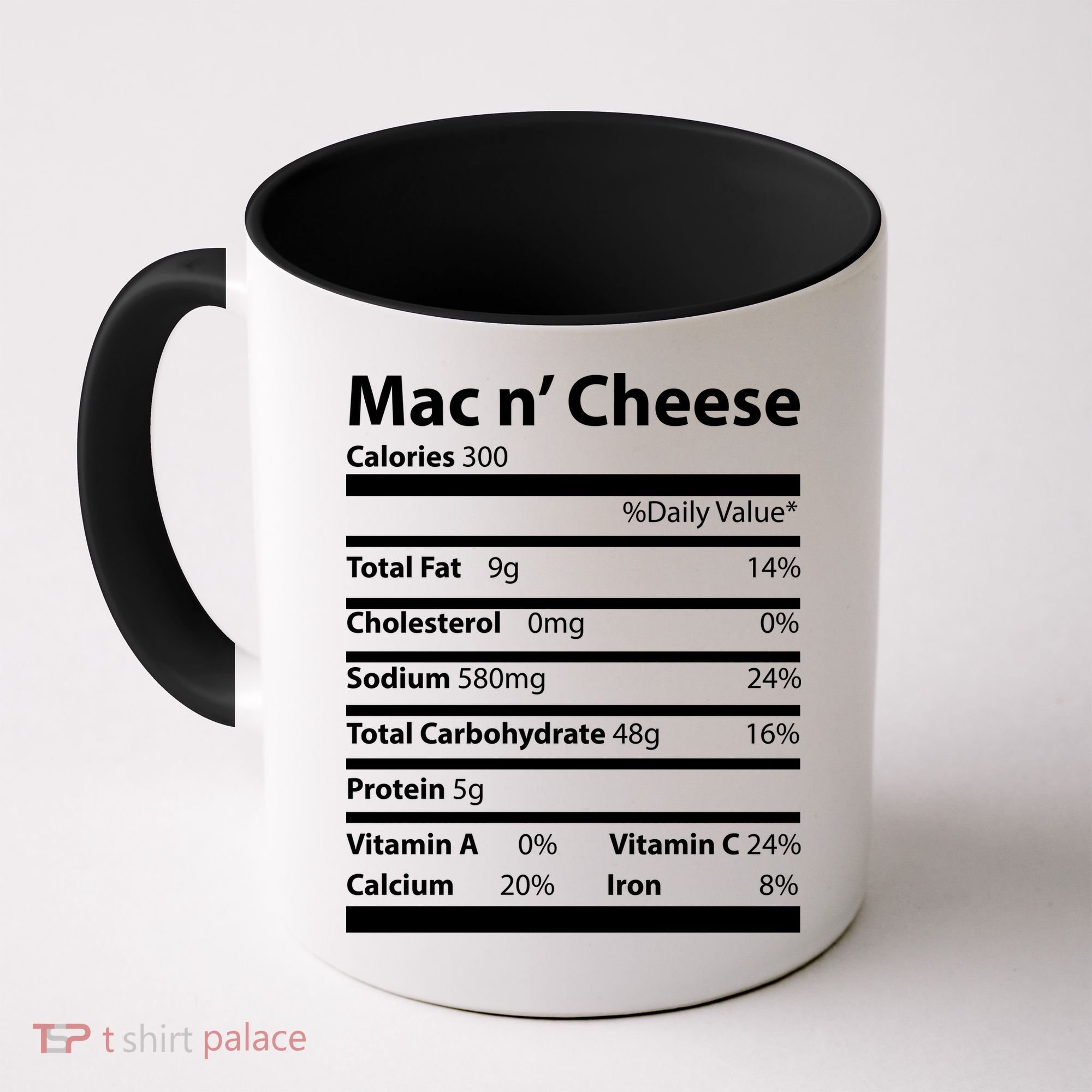 Funny Thanksgiving Mac N Cheese Nutrients Facts Coffee Mug