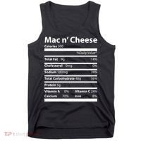 Funny Thanksgiving Mac N Cheese Nutrients Facts Tank Top thumb 0